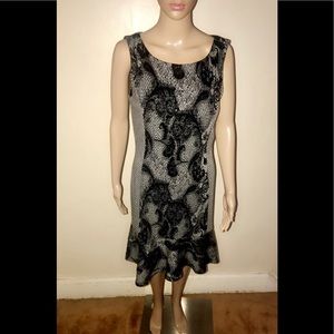 Betsy Johnson sleeveless black and grey dress